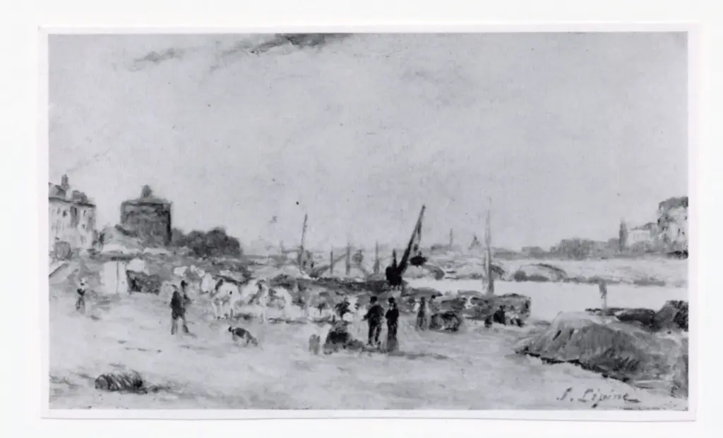 Anonimo , Lepine, Stanislas - sec. XIX - La Seine &agrave; Bercy , fronte