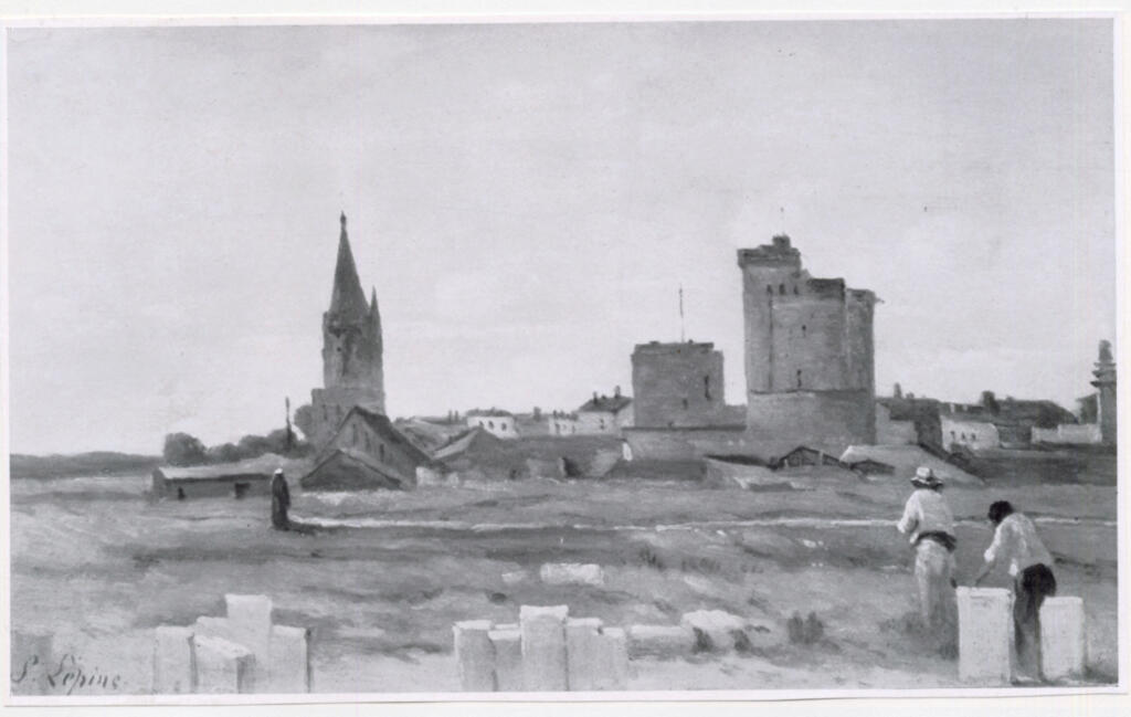 Anonimo , Lepine, Stanislas - sec. XIX - La Rochelle, carrier près l'entrée du port , fronte