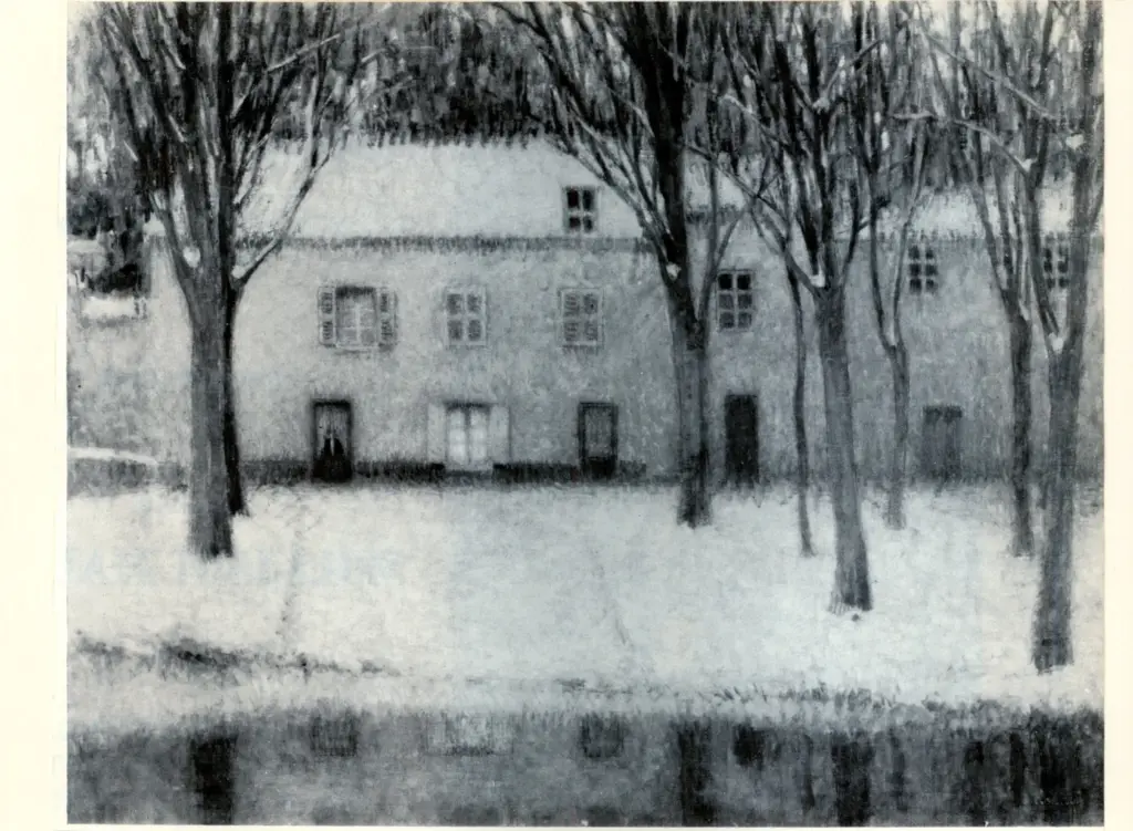 Anonimo , Le Sidaner, Henri - sec. XIX - Casa con alberi , fronte