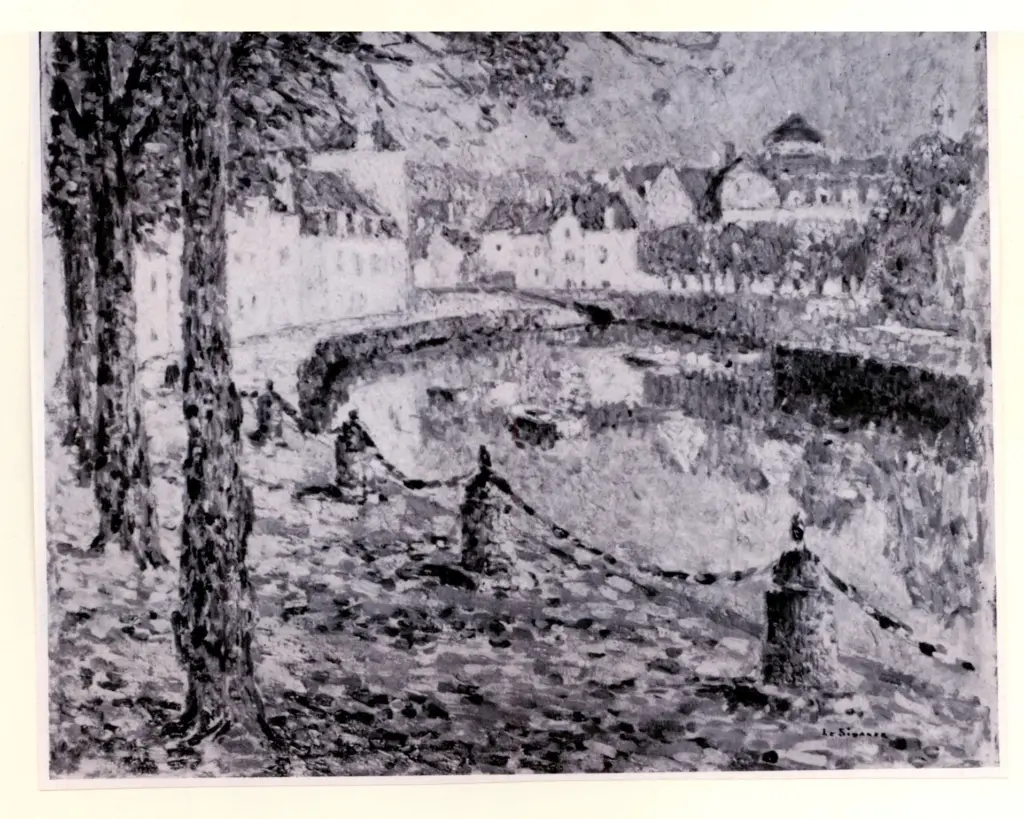 Anonimo , Le Sidaner, Henri - sec. XIX - Ville au bord d'un Fleuve , fronte