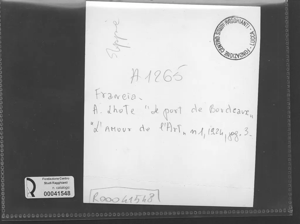 Anonimo , Lhote, Andrè - sec. XIX/ XX - Le port de Borcleave , retro