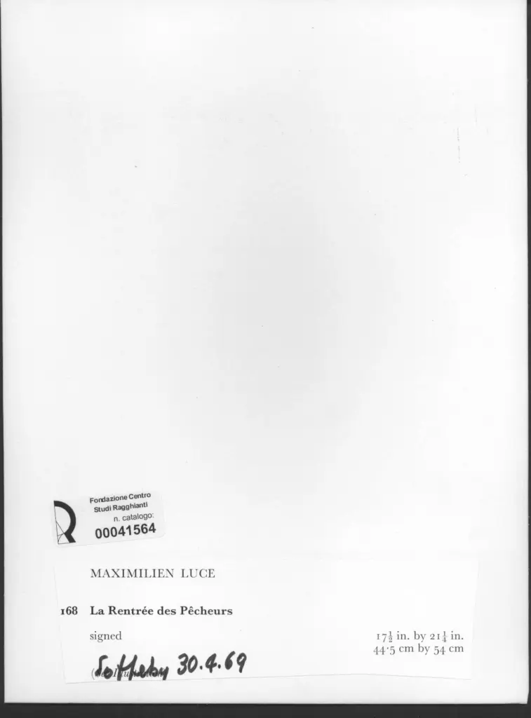 Anonimo , Luce, Maximilien - sec. XIX - La Rentréè des Pecheurs , retro