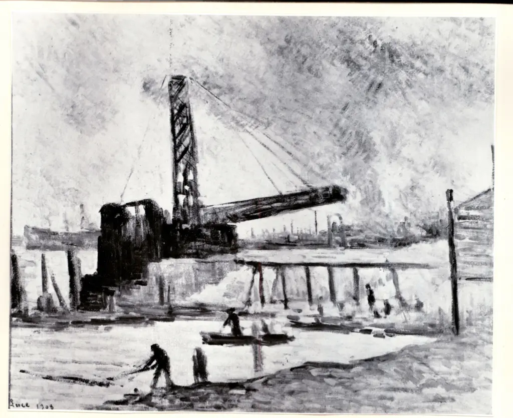 Anonimo , Luce, Maximilien - sec. XX - Le port de Rotterdam , fronte