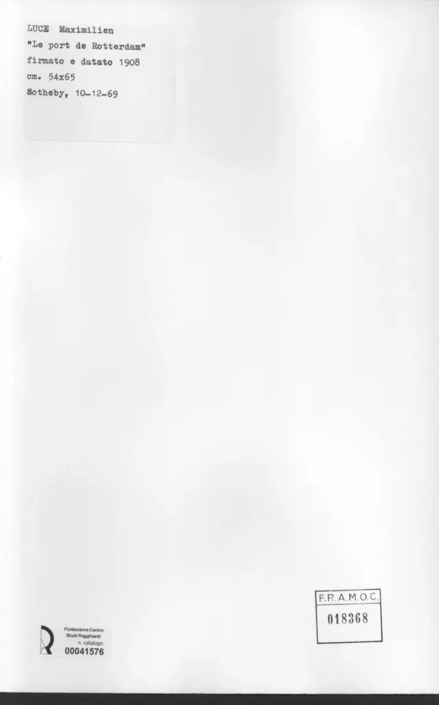 Anonimo , Luce, Maximilien - sec. XX - Le port de Rotterdam , retro