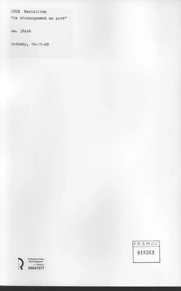 Anonimo , Luce, Maximilien - sec. XIX - Le d&eacute;chargement au port , retro