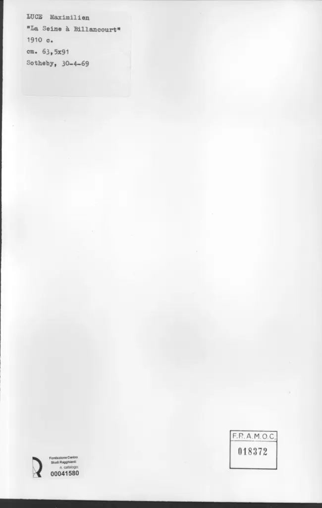 Anonimo , Luce, Maximilien - sec. XX - La Seine à Billancourt , retro