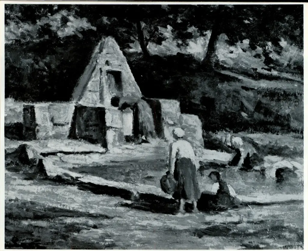 Anonimo , Luce, Maximilien - sec. XIX - Les lavandieres , fronte