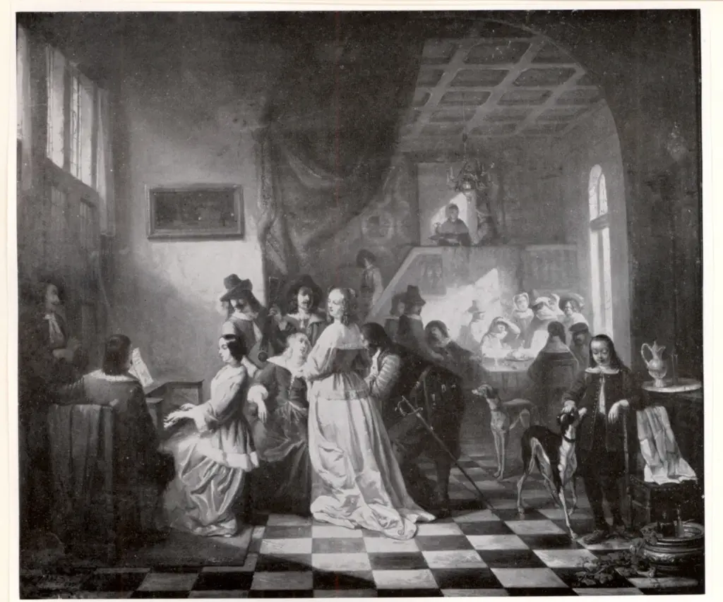 Anonimo , Madou, Jean Baptiste - sec. XIX - A music party , fronte