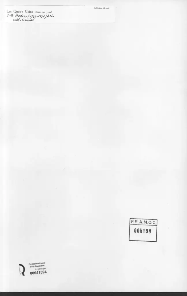Anonimo , Madou, Jean Baptiste - sec. XVIII/ XIX - Le quatre Coins (Serie de jeux) , retro