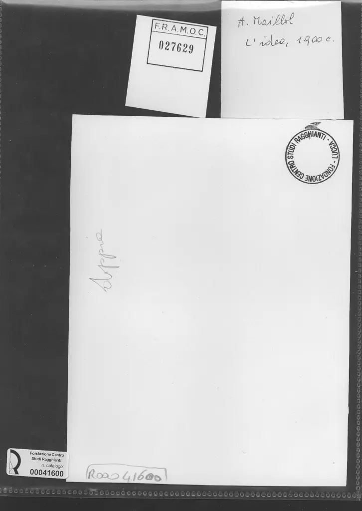 Anonimo , Maillol, Aristide - sec. XX - L'idea , retro