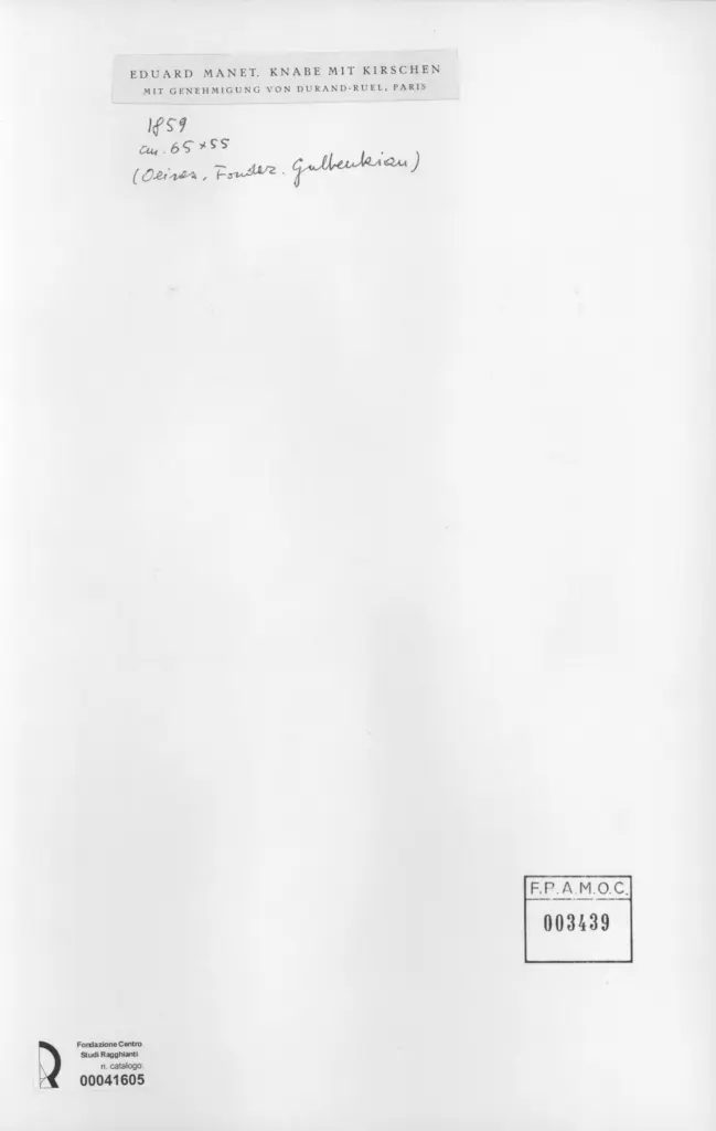 Anonimo , Manet, Edouard - sec. XIX , retro