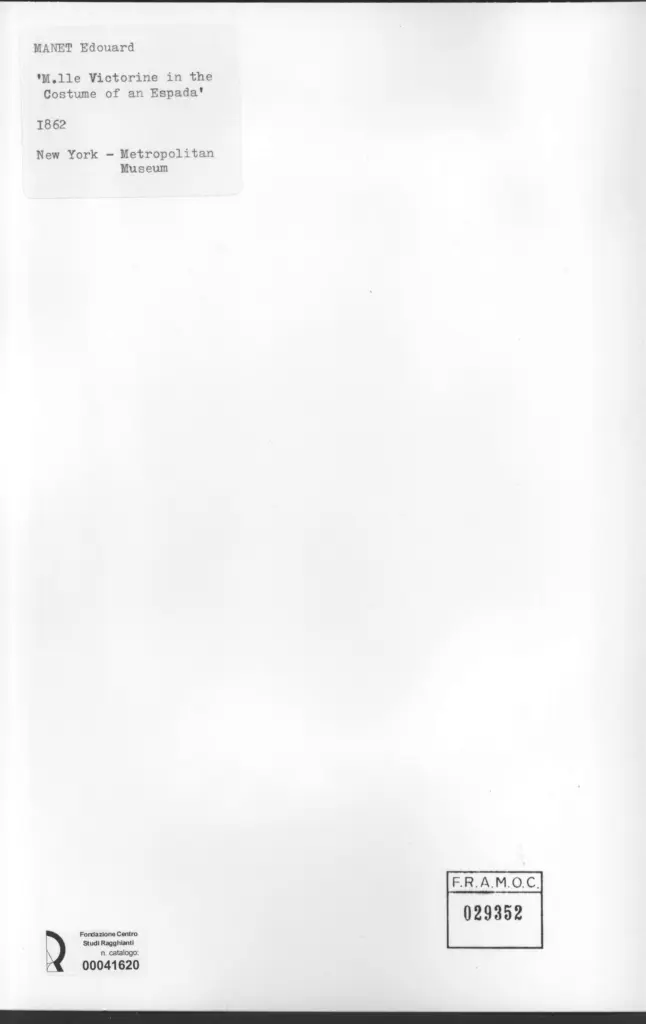 Anonimo , Manet, Edouard - sec. XIX - M.lle Victorine in the costume of an Espada , retro
