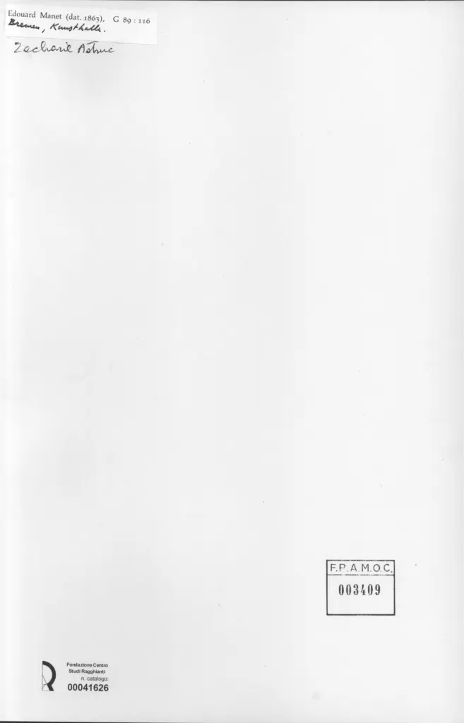 Anonimo , Manet, Edouard - sec. XIX , retro