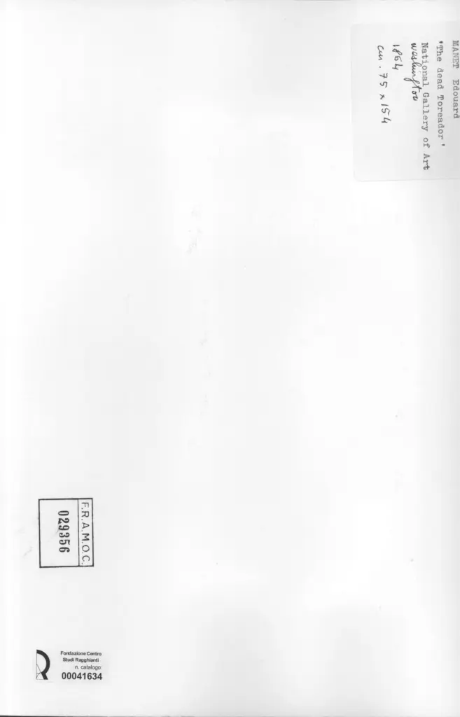 Anonimo , Manet, Edouard - sec. XIX - The dead toreador , retro