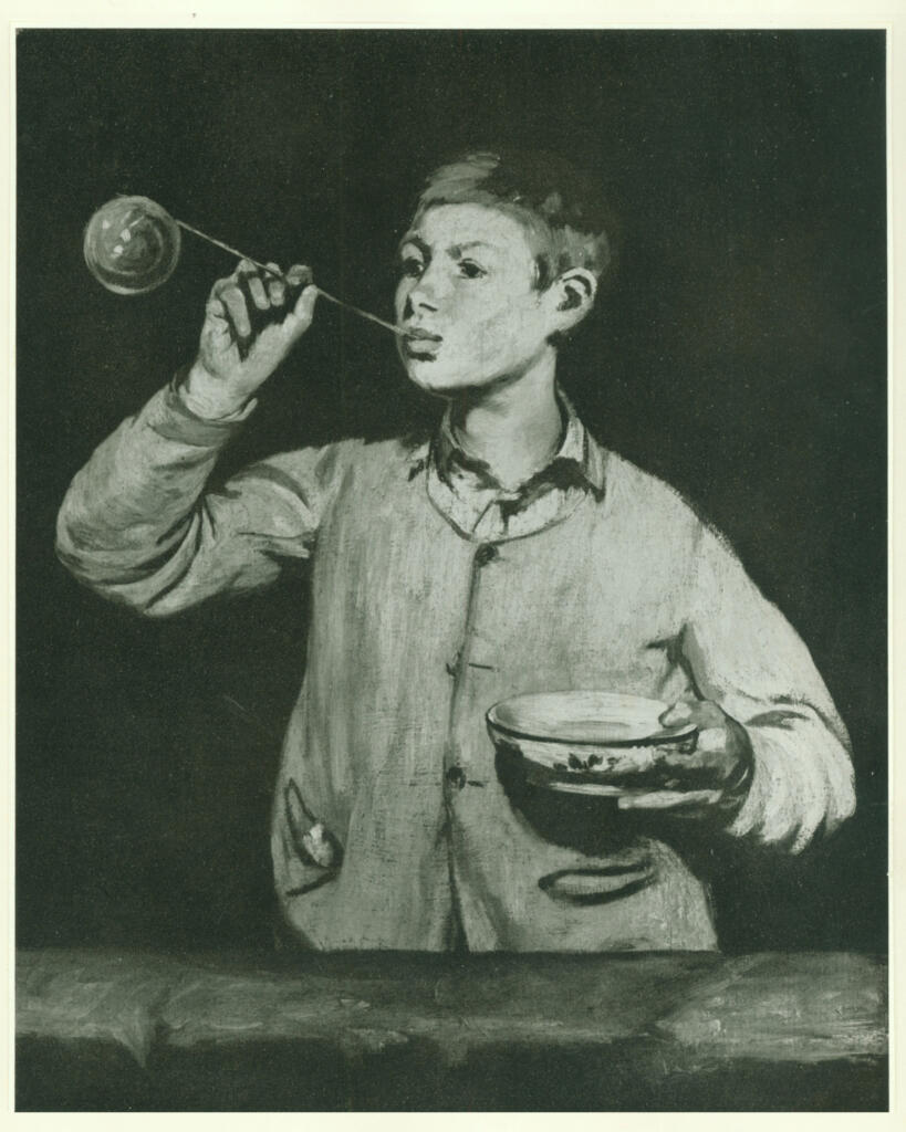 Anonimo , Manet, Edouard - sec. XIX - A boy blowing bubbles , fronte