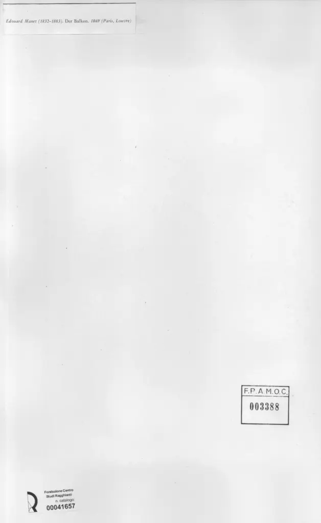 Anonimo , Manet, Edouard - sec. XIX - Der balkon , retro
