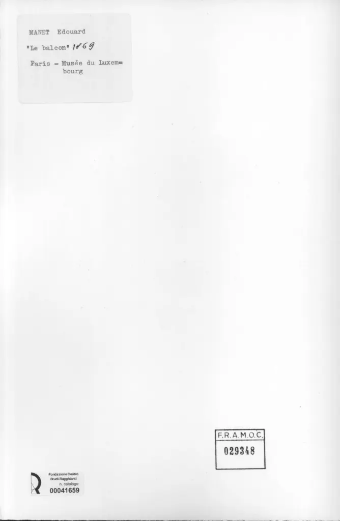 Anonimo , Manet, Edouard - sec. XIX - Le balcon , retro