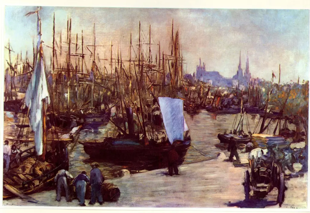 Anonimo , Manet, Edouard - sec. XIX - Il porto di Bordeaux , fronte