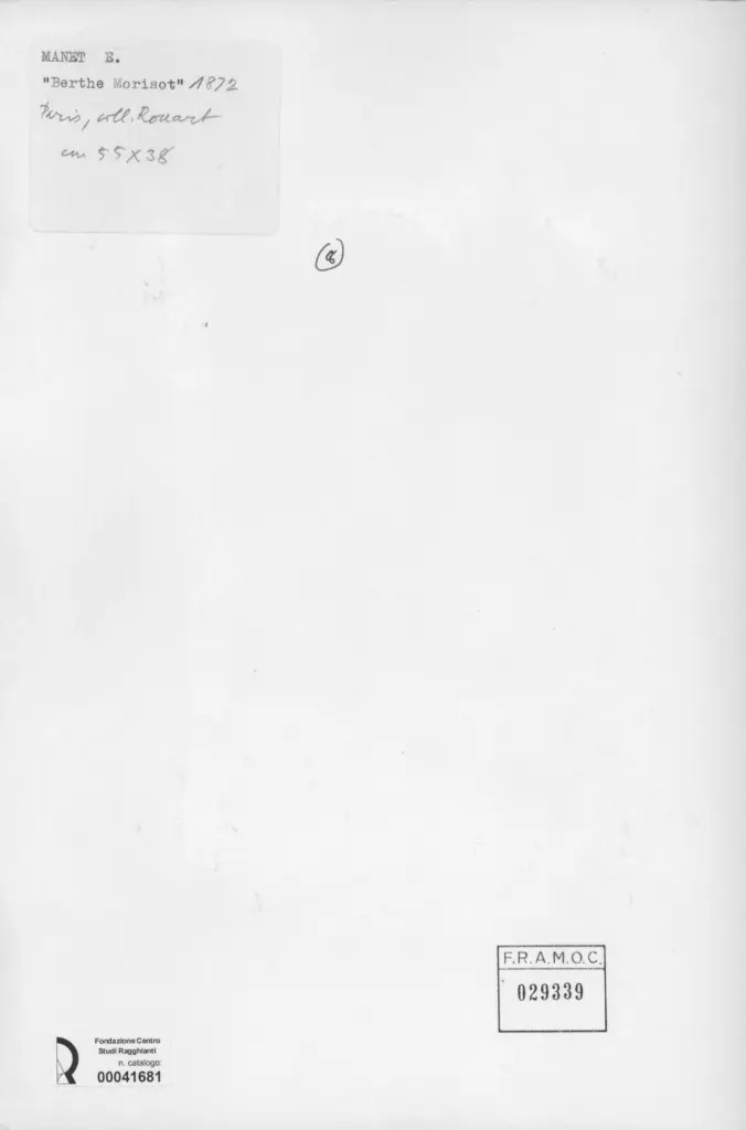 Anonimo , Manet, Edouard - sec. XIX - Berthe Morisot , retro