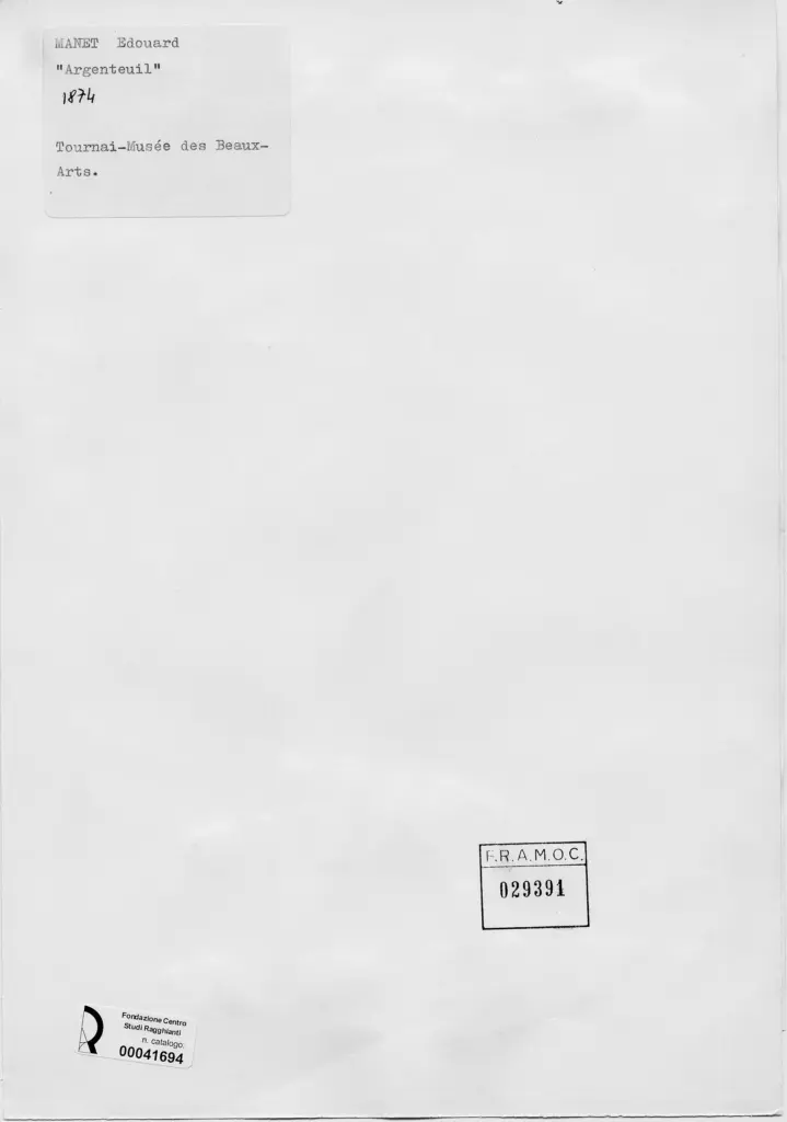Anonimo , Manet, Edouard - sec. XIX - Argenteuil , retro