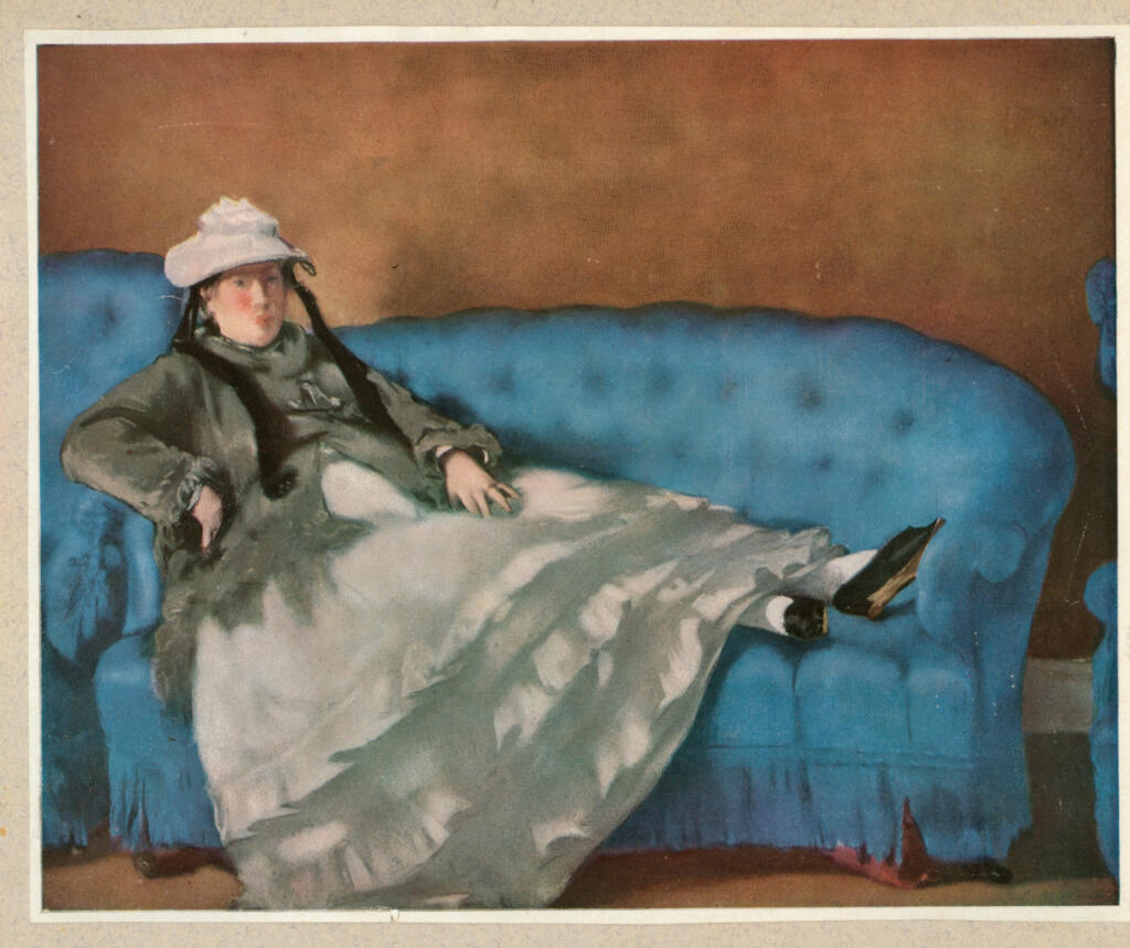 Anonimo , Manet, Edouard - sec. XIX - La moglie di Manet su un divano , fronte