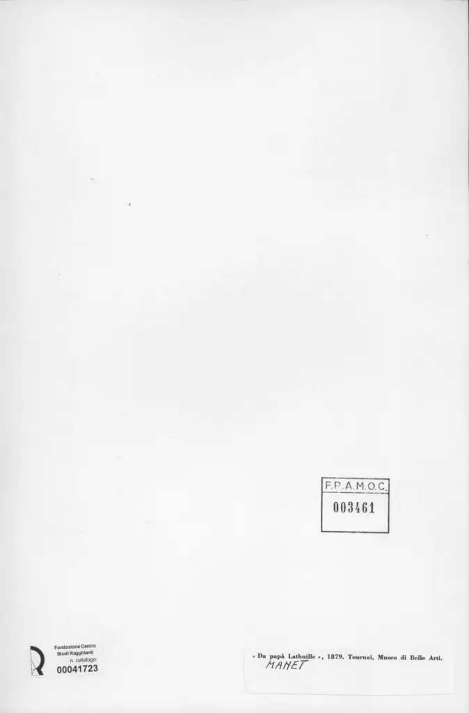 Anonimo , Manet, Edouard - sec. XIX - Da papà Lathuille , retro