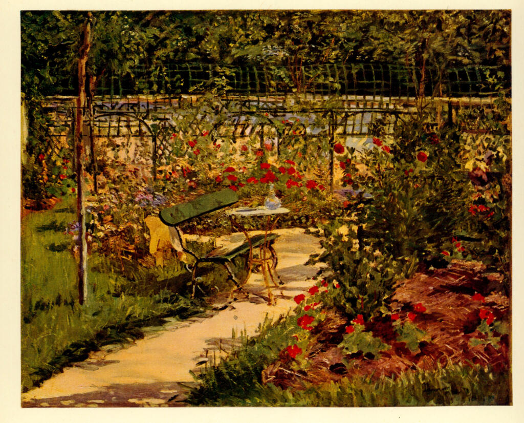 Anonimo , Manet, Edouard - sec. XIX - Il giardino del pittore a Versailles , fronte