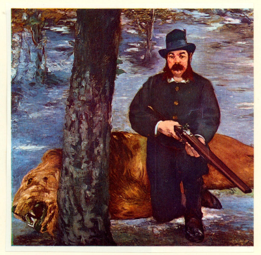 Anonimo , Manet, Edouard - sec. XIX - Ritratto di un cacciatore di leone , fronte