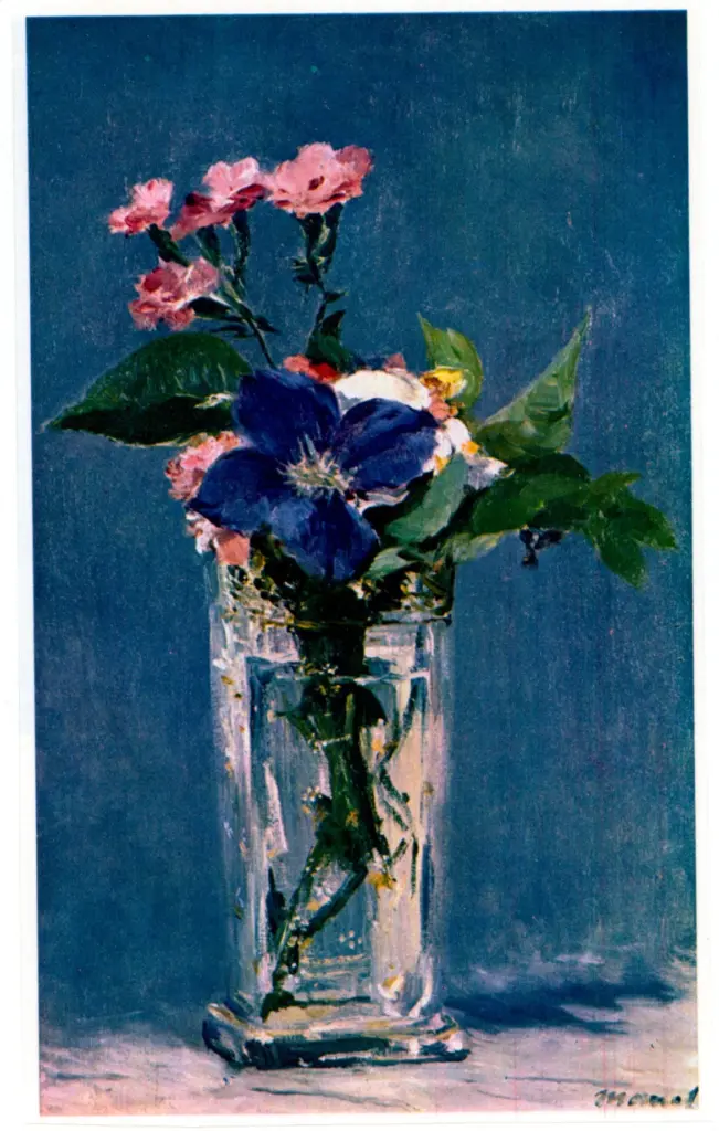 Anonimo , Manet, Edouard - sec. XIX - Garofani e clematide , fronte