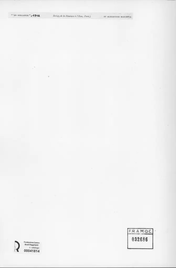 Anonimo , Marcette, Alexandre - sec. XX - En Hollande , retro