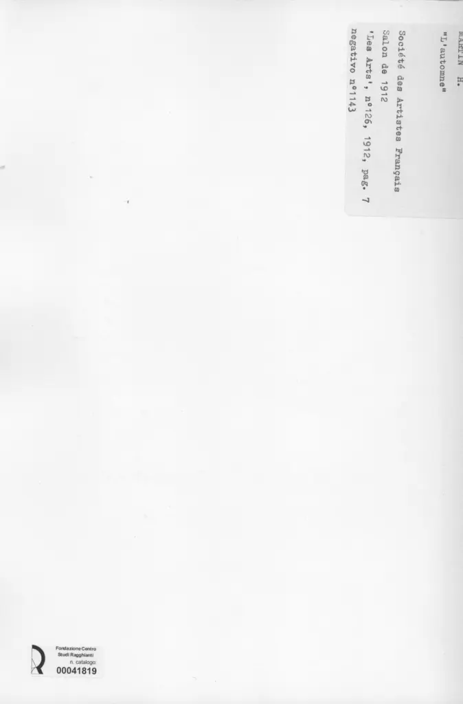 Anonimo , Martin, Henri - sec. XIX - L'Automne , retro