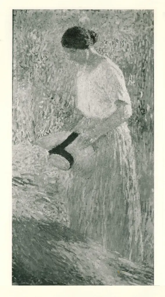 Martin, Henri , Jeune fille dans un jardin