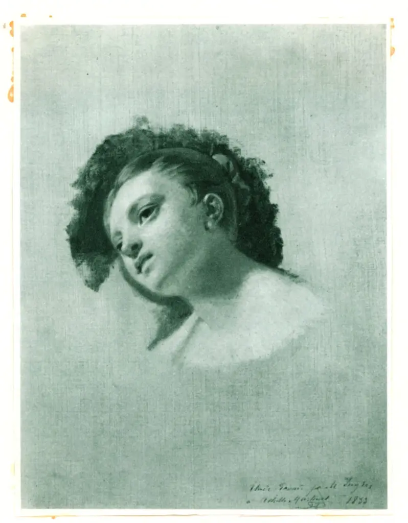 Anonimo , Martinet, Achille - sec. XIX - Dorm&eacute; par M. Ingres , fronte