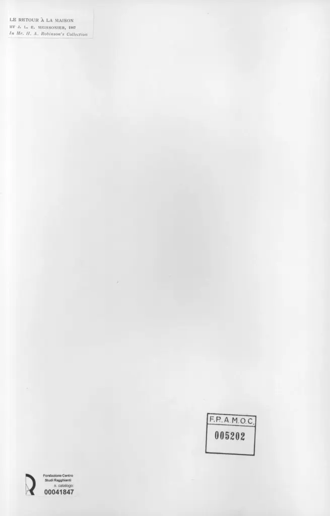 Anonimo , Meissonier, Jean-Louis-Ernest - sec. XIX - Le retour &agrave; la maison , retro