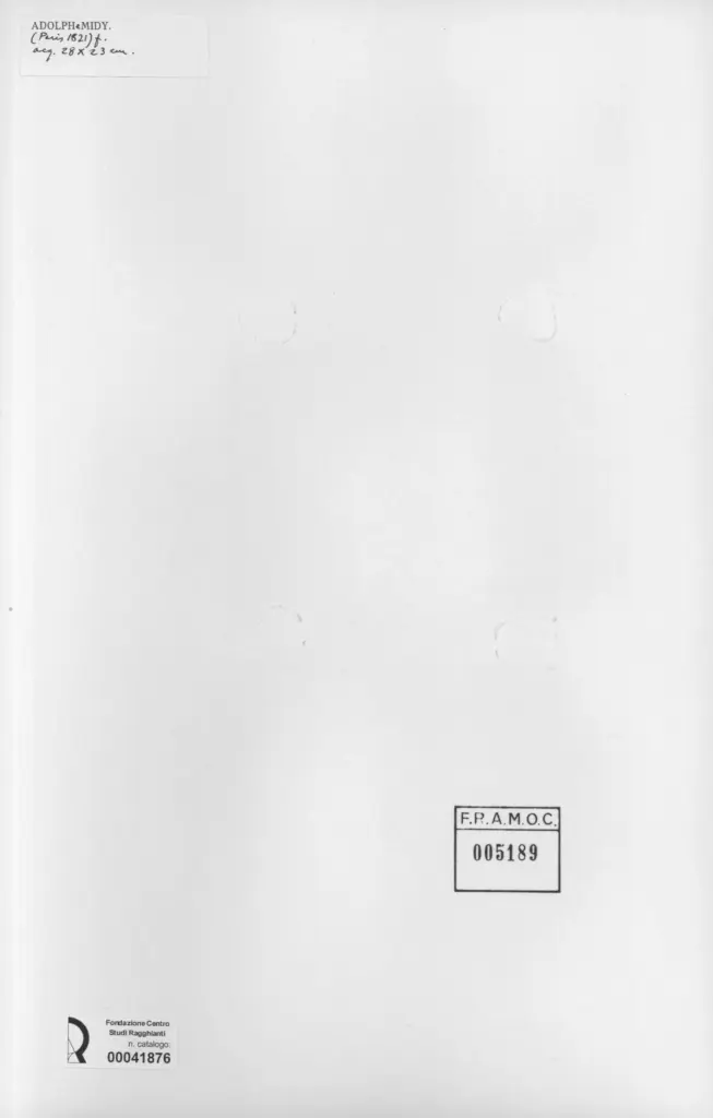 Anonimo , Midy, Adolphe - sec. XIX - Madre con bambino sulla porta di casa , retro