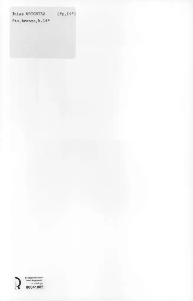 Anonimo , Moigniez, Jules - sec. XIX - Cavallo e cane accucciato , retro