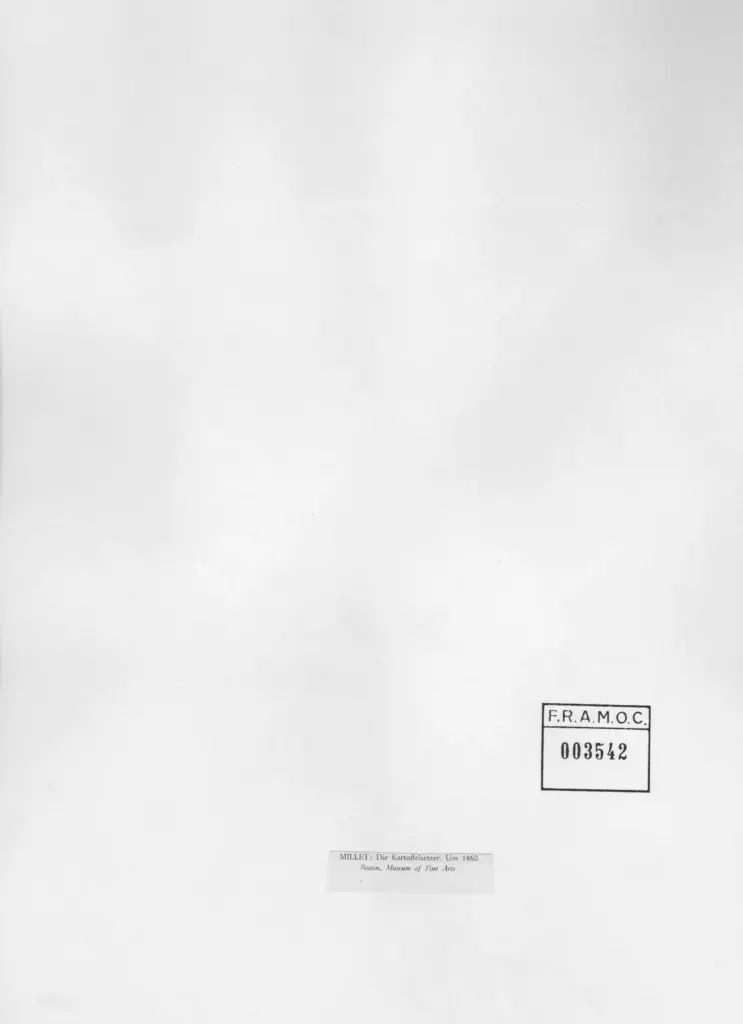 Anonimo , Millet, Jean Francois - sec. XIX - Piantatori di patate , retro