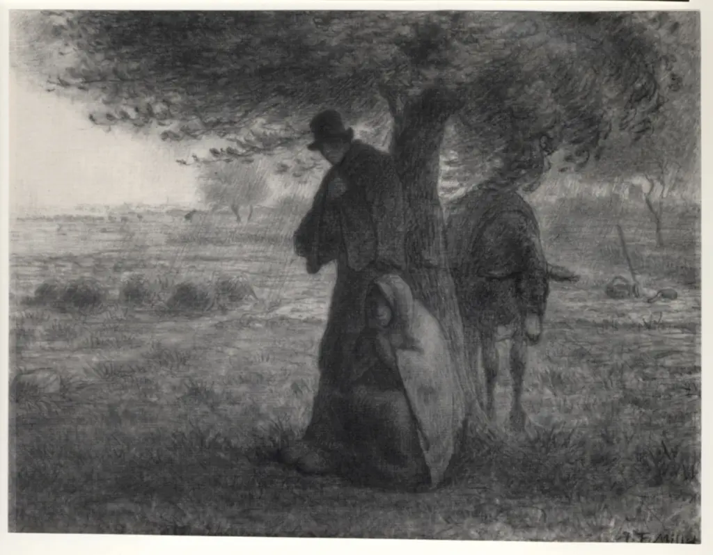 Anonimo , Millet, Jean Francois - sec. XIX - A l'abri de l'orage , fronte