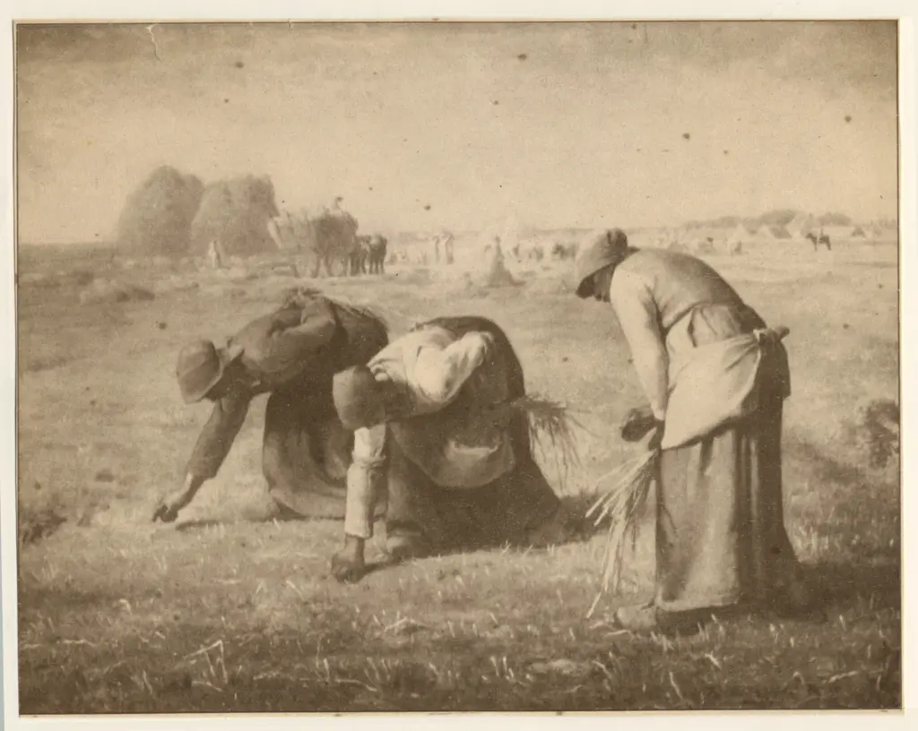 Alinari, Fratellli , Millet, Jean Francois - sec. XIX - Les glaneuses , fronte