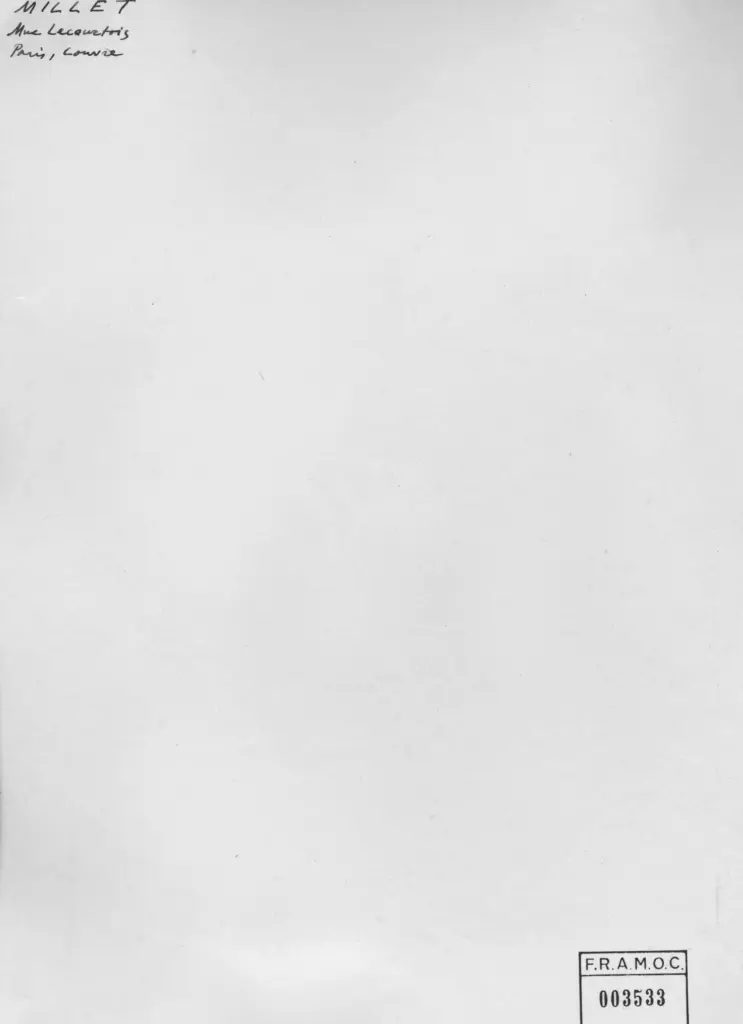 Anonimo , Millet, Jean Francois - sec. XIX - M.me Lecaurtois , retro