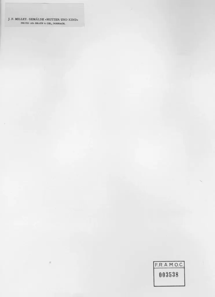 Braun , Millet, Jean Francois - sec. XIX - Madre e bambino , retro