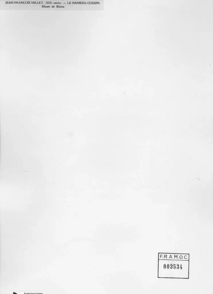 Anonimo , Millet, Jean Francois - sec. XIX - Le Hamau Cousin , retro