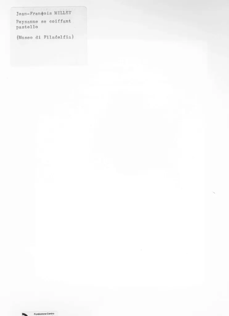Anonimo , Millet, Jean Francois - sec. XIX - Paysanne se coiffant , retro