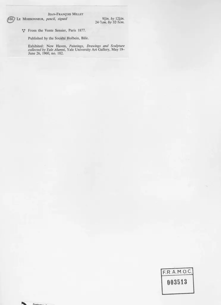 Anonimo , Millet, Jean Francois - sec. XIX - Le Moissonneur , retro