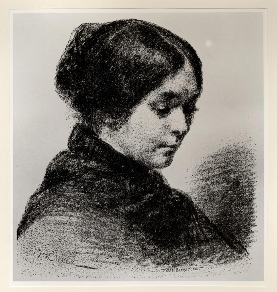 Anonimo , Millet, Jean Francois - sec. XIX - Ritratto di donna , fronte