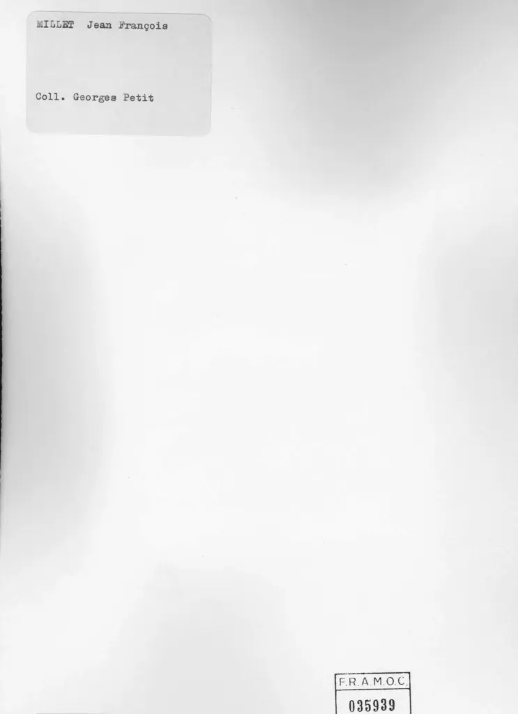 Anonimo , Millet, Jean Francois - sec. XIX - Ritratto di donna , retro