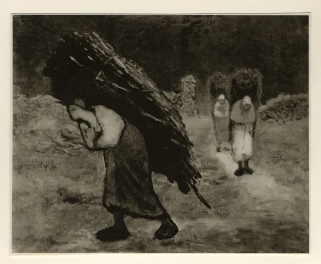 Millet, Jean Francois , Donna che porta legna sulla schiena
