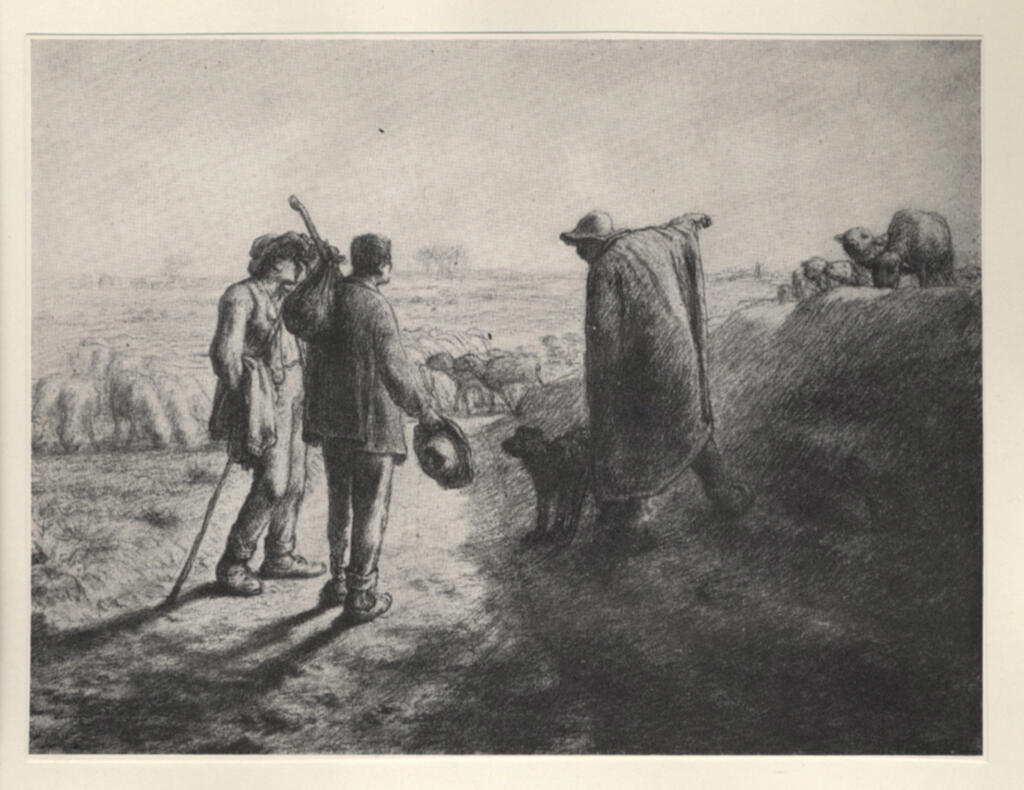 Anonimo , Millet, Jean Francois - sec. XIX - Pastori , fronte
