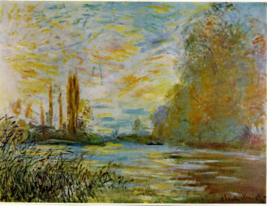 Anonimo , Monet, Claude - sec. XIX - La Seine en automne , fronte