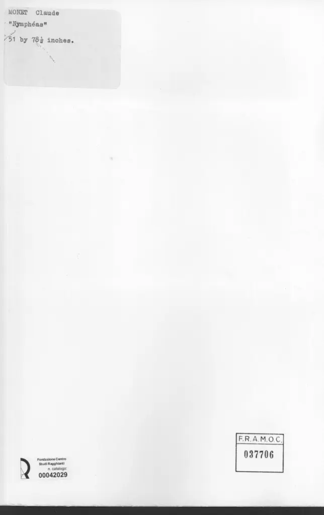 Anonimo , Monet, Claude - sec. XIX - Nympheas , retro